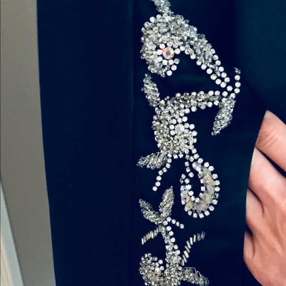 MR Blackwell Satin Dress - Sz 6 Embellished top - Picture 8 of 13